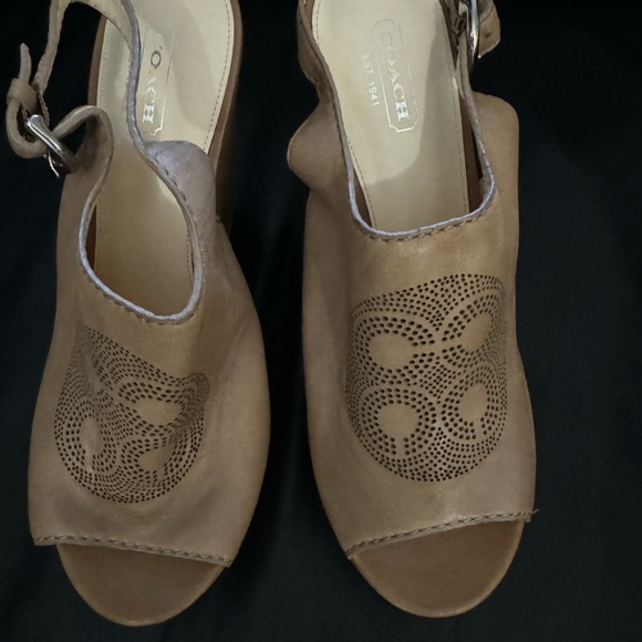 💰 SOLD 🔥🔥🔥 Leather wedge shoes - Picture 1 of 3